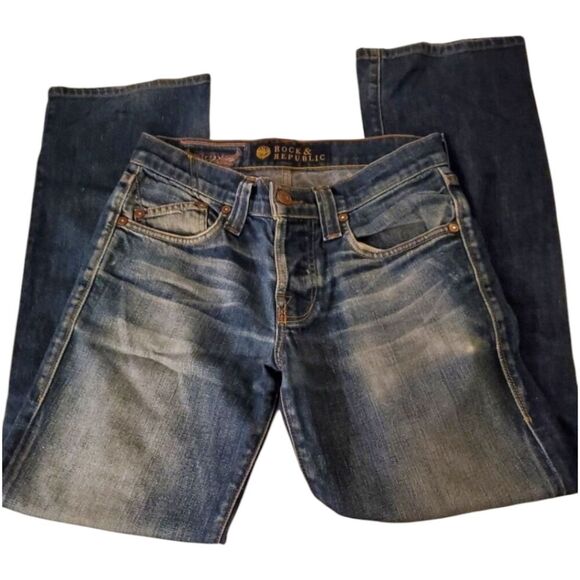 Rock & REPUBLIC WOMAN'S BUTTON FLY JEANS SZ 29 - Picture 1 of 9